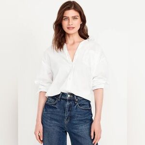 Old Navy Women's Oversized Button-Down Boyfriend Shirt - NWOT - L